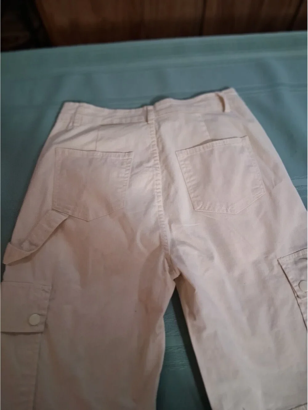Gilipur Apricot Cargo Pants with Pockets, 97% Cotton, Size S